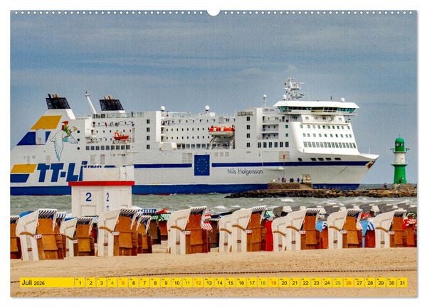 Produktbild: Seebad Warnem&uuml;nde - Sehnsuchtsort an der Ostsee (hochwertiger Premium Wandkalender 2026 DIN A2 quer), Kunstdruck in Hochglanz