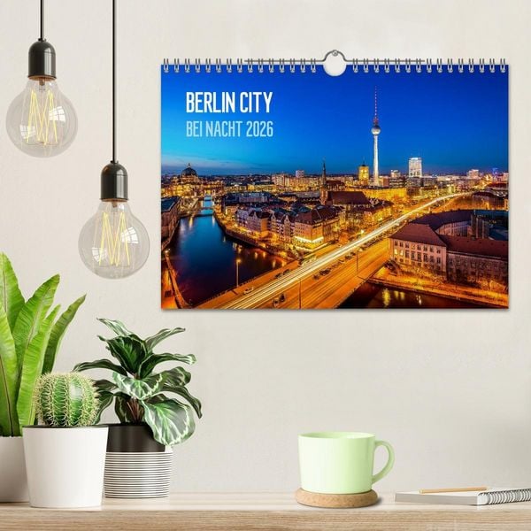 Produktbild: Berlin City bei Nacht (Wandkalender 2026 DIN A4 quer), CALVENDO Monatskalender