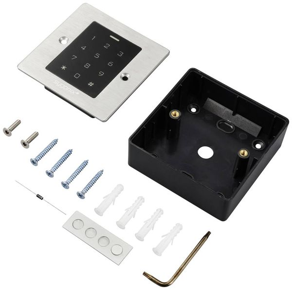 Produktbild: Sygonix SY-6121664 Code-Tastatur mit RFID Unterputz, Aufputz 12 V/DC, 18 V/DC IP66 mit beleuchteter Tastatur, mit Touchscreen