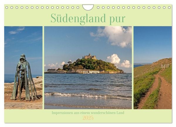 Südengland pur (Wandkalender 2025 DIN A4 quer), CALVENDO Monatskalender