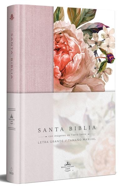 Produktbild: Biblia Reina Valera 1960 Letra Grande. Tapa Dura, Tela Rosada Con Flores, Tama&ntilde;o Manual / Bible Rvr 1960. Handy Size, Large Print, Hardcover, Pink