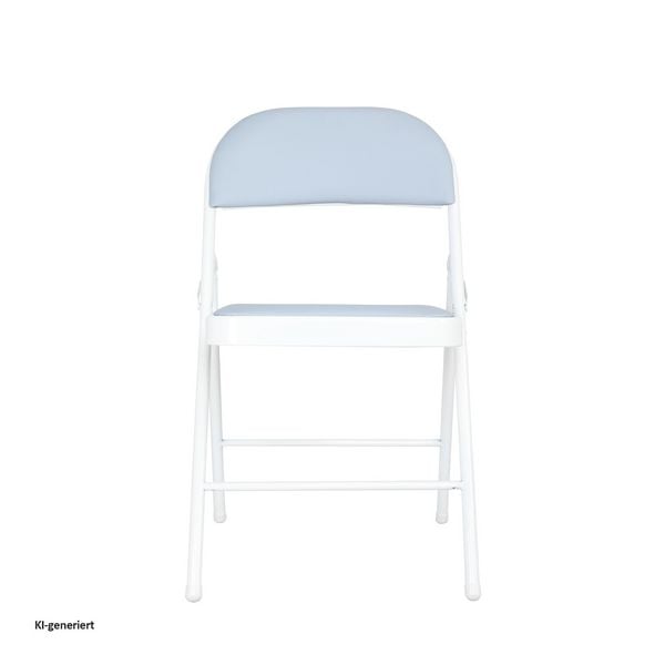 Produktbild: HTI-Living Klappstuhl Kunstleder Gestell Wei&szlig; 6er-Set Klappstuhl Kunstleder Gestell Wei&szlig; 6er-Set