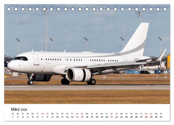 Produktbild: Die Welt der Privatjets (Tischkalender 2026 DIN A5 quer), CALVENDO Monatskalender