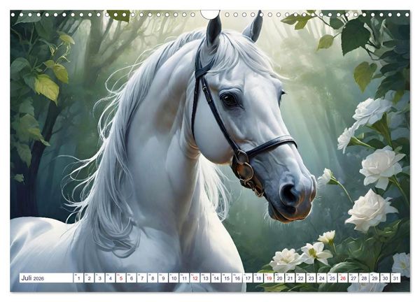 Produktbild: Lipizzaner. Kunstvolle Portr&auml;ts sch&ouml;ner Pferde (Wandkalender 2026 DIN A3 quer), CALVENDO Monatskalender