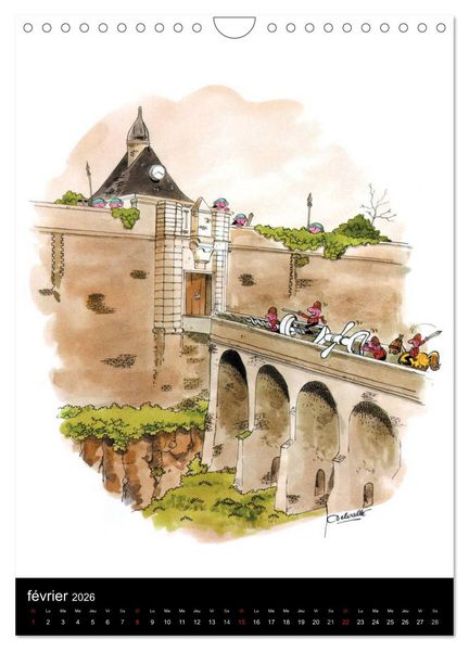 Produktbild: Humour et Vin (Calendrier mural 2026 DIN A4 horizontal), CALVENDO calendrier mensuel