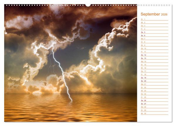 Produktbild: Faszination Blitze beeindruckende Fotos (Wandkalender 2026 DIN A2 quer), CALVENDO Monatskalender