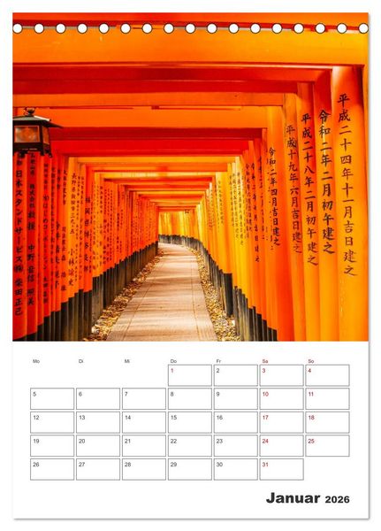 Produktbild: Schreine und Tempel - Heiligt&uuml;mern in Japan (Tischkalender 2026 DIN A5 hoch), CALVENDO Monatskalender