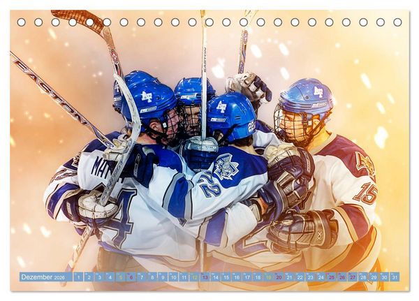 Produktbild: Eishockey - Fight (Tischkalender 2026 DIN A5 quer), CALVENDO Monatskalender
