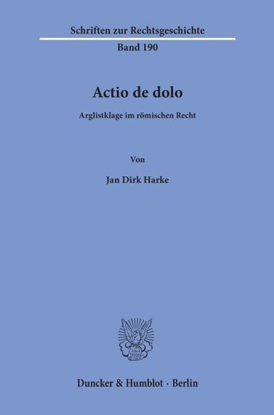 Produktbild: Actio de dolo.