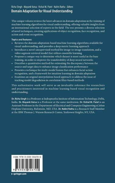 Produktbild: Domain Adaptation for Visual Understanding