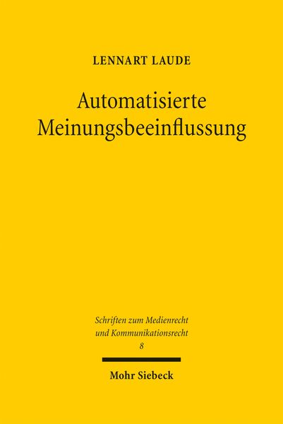 Produktbild: Laude, L: Automatisierte Meinungsbeeinflussung