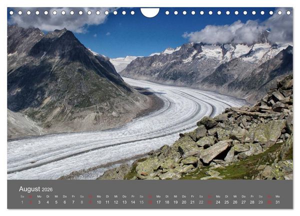 Produktbild: Wallis. Perle der Schweiz (Wandkalender 2026 DIN A4 quer), CALVENDO Monatskalender