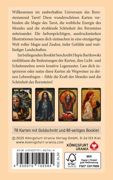 Produktbild: Bernsteinmond Tarot - 78 Tarotkarten und 80-seitiges Booklet