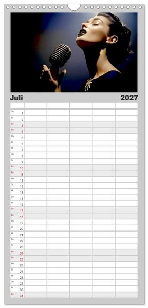 Produktbild: Familienplaner 2027 - Die Stimme der Leidenschaft mit 5 Spalten (Wandkalender, 21 x 45 cm) CALVENDO