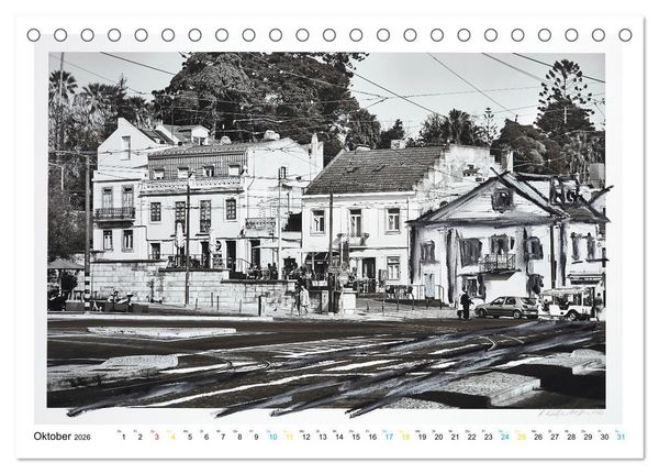 Produktbild: Lissabon One Day (Tischkalender 2026 DIN A5 quer), CALVENDO Monatskalender