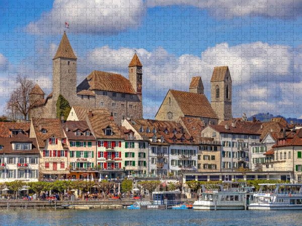 Produktbild: CALVENDO Puzzle Rapperswil | 1000 Teile Lege-Gr&ouml;&szlig;e 64x48cm Foto-Puzzle f&uuml;r gl&uuml;ckliche Stunden