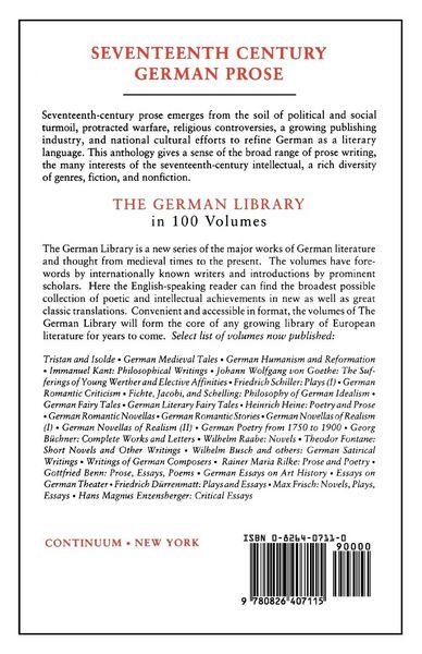 Produktbild: Seventeenth Century German Prose