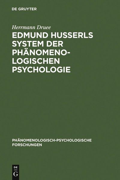 Produktbild: Edmund Husserls System der ph&auml;nomenologischen Psychologie