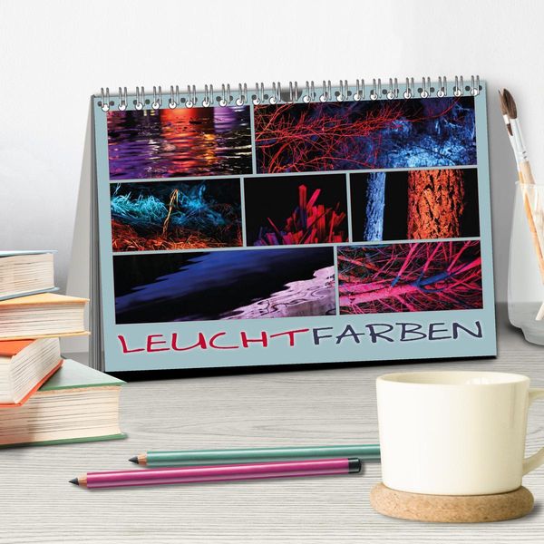 Produktbild: Leuchtfarben (Tischkalender 2026 DIN A5 quer), CALVENDO Monatskalender