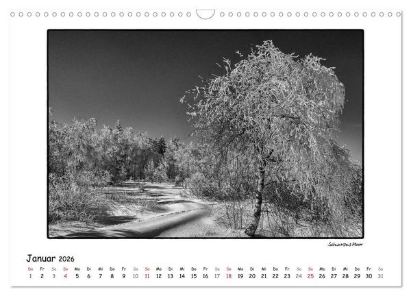 Produktbild: RH&Ouml;N SCHWARZ-WEISS (Wandkalender 2026 DIN A3 quer), CALVENDO Monatskalender