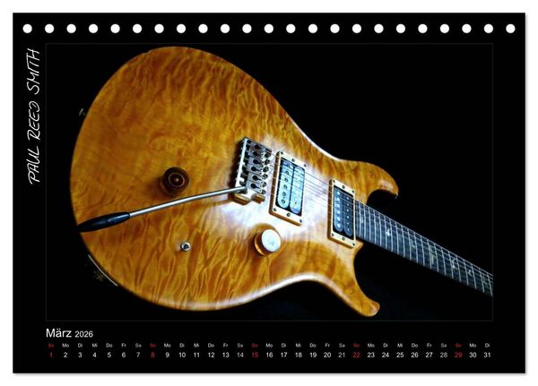 Produktbild: ROCKGITARREN in Szene gesetzt (Tischkalender 2026 DIN A5 quer), CALVENDO Monatskalender