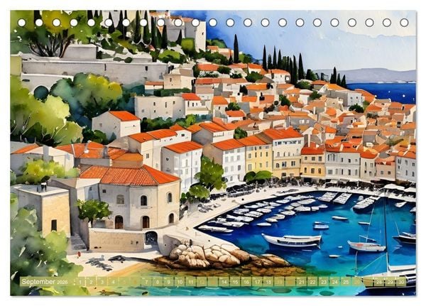 Produktbild: Urlaubsparadies Kroatien (Tischkalender 2026 DIN A5 quer), CALVENDO Monatskalender