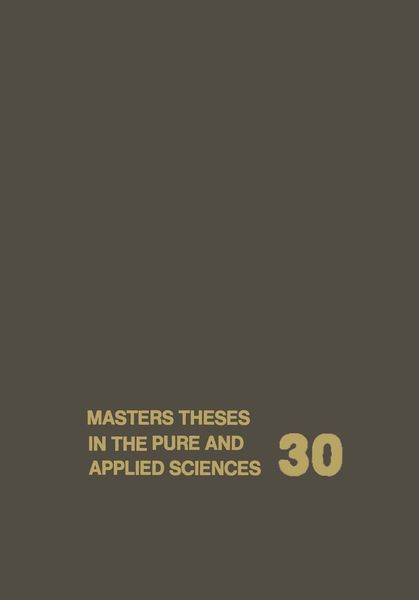 Produktbild: Masters Theses in the Pure and Applied Sciences