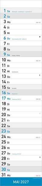 Produktbild: Streifenplaner BLAU 2027