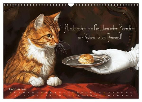 Produktbild: Samtpfotenspr&uuml;che (Wandkalender 2026 DIN A3 quer), CALVENDO Monatskalender