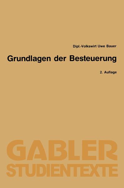Produktbild: Grundlagen der Besteuerung