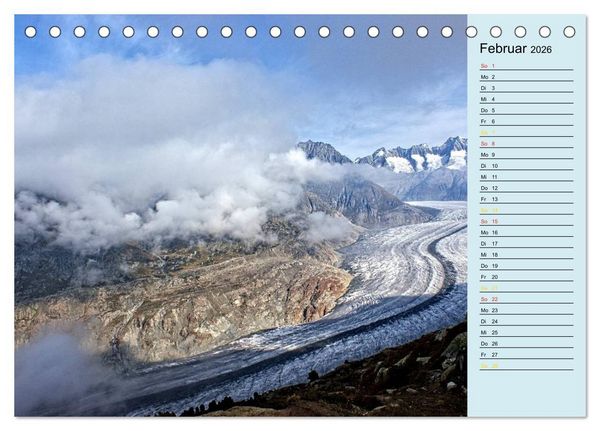 Produktbild: Gr&uuml;ezi . Landschaften in der Schweiz Planer (Tischkalender 2026 DIN A5 quer), CALVENDO Monatskalender
