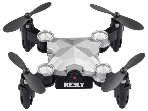 Produktbild: Reely Suitcase mini drone Quadrocopter RtF Einsteiger, Kameraflug Silber-Schwarz