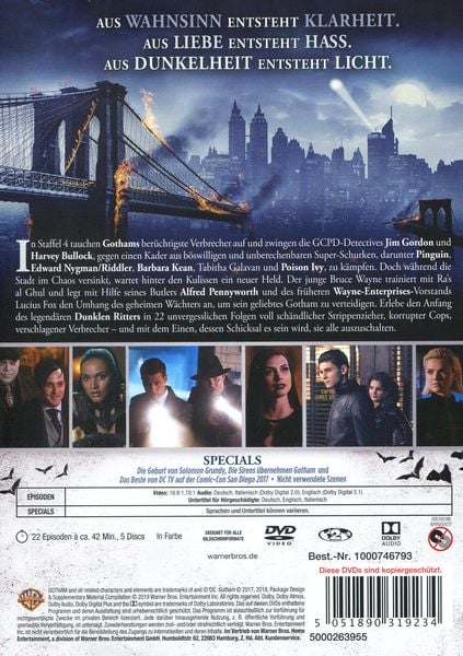 Produktbild: Gotham - Staffel 4 [5 DVDs]