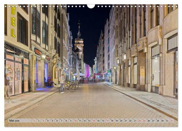 Produktbild: Leipzig - Fotografiert bei Nacht von Michael Allmaier (Wandkalender 2026 DIN A3 quer), CALVENDO Monatskalender