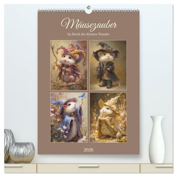 Produktbild: M&auml;usezauber. Im Reich der kleinen Wunder (hochwertiger Premium Wandkalender 2026 DIN A2 hoch), Kunstdruck in Hochglanz