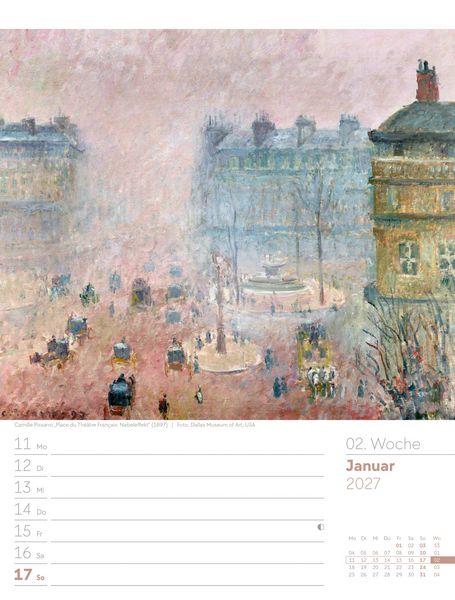 Produktbild: Kunstwelt Wochenplaner Kalender 2027 | Impressionismus und Klassische Moderne