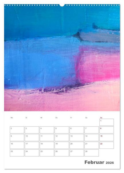 Produktbild: Farbliche Stille - Ein Jahr der inneren Ruhe mit abstrakten Farbspielen (Wandkalender 2026 DIN A2 hoch), CALVENDO Monatskalender