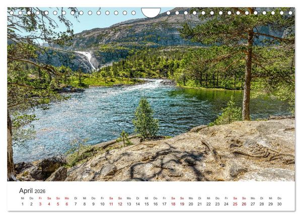 Produktbild: Wasserf&auml;lle in Norwegen (Wandkalender 2026 DIN A4 quer), CALVENDO Monatskalender