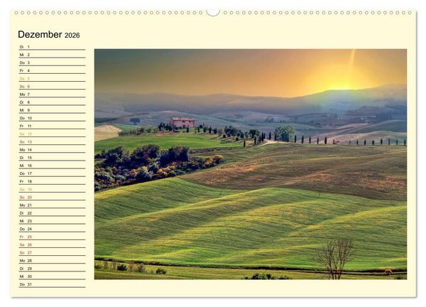 Produktbild: B&uuml;hne frei f&uuml;r die Toskana (hochwertiger Premium Wandkalender 2026 DIN A2 quer), Kunstdruck in Hochglanz