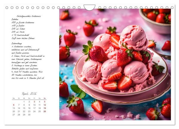 Produktbild: Naschkatzentr&auml;ume - S&uuml;ndhaft leckere Desserts mit einfachen Rezepten (Wandkalender 2026 DIN A4 quer), CALVENDO Monatskalender