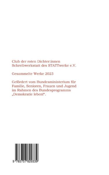 Produktbild: Club der roten Dichter:innen