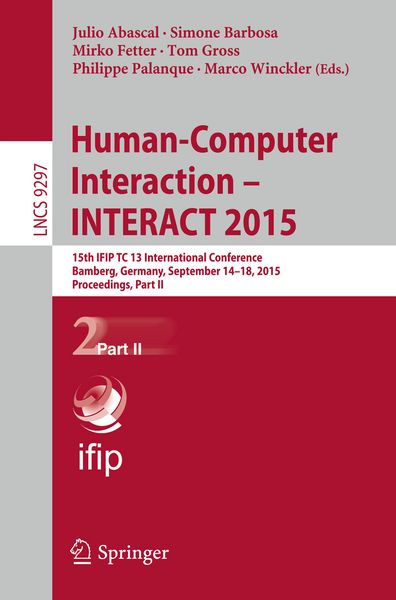 Produktbild: Human-Computer Interaction &ndash; INTERACT 2015