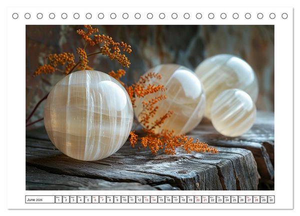 Produktbild: Shining Semi-Precious Stones (Desk Calendar 2026 DIN A5 landscape), CALVENDO 12 Month DeskCalendar