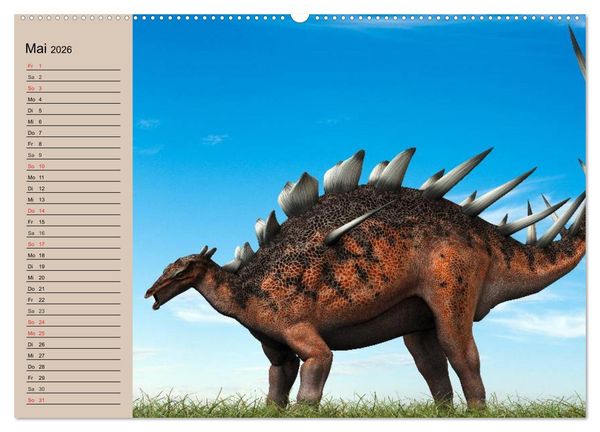 Produktbild: Dinosaurier. Urzeitliche Giganten (Wandkalender 2026 DIN A2 quer), CALVENDO Monatskalender