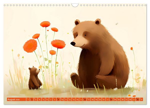 Produktbild: B&auml;rige Illustrationen (Wandkalender 2026 DIN A3 quer), CALVENDO Monatskalender