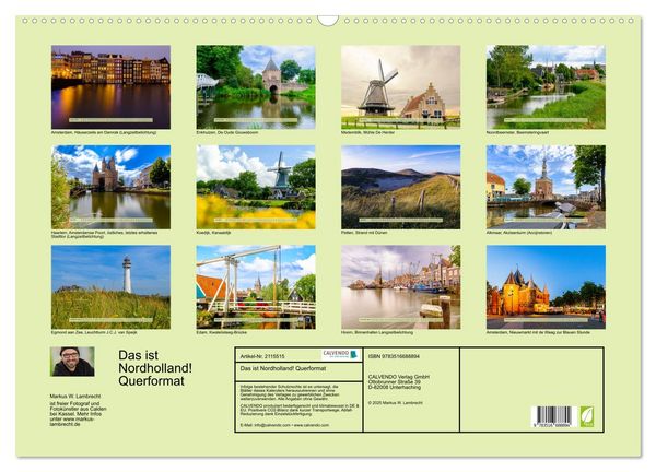 Produktbild: Das ist Nordholland! Querformat (Wandkalender 2026 DIN A2 quer), CALVENDO Monatskalender