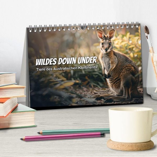 Produktbild: Wildes Down Under: Tiere des Australischen Kontinents (Tischkalender 2026 DIN A5 quer), CALVENDO Monatskalender