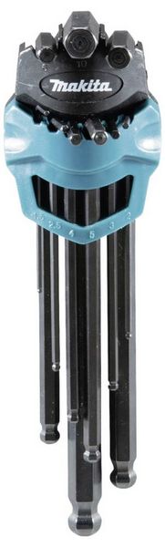 Produktbild: Makita Innensechskantschl&uuml;ssel-Set 9-tlg. B-65894 Sechskantschl&uuml;ssel-Set