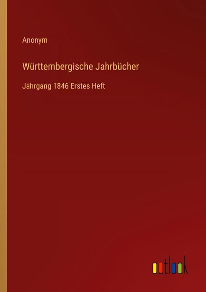 Produktbild: W&uuml;rttembergische Jahrb&uuml;cher