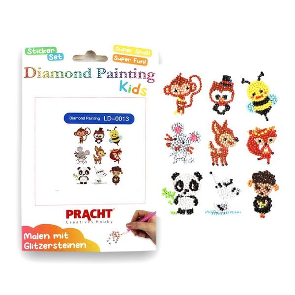Produktbild: Diamond Painting Sticker Tiere 9 St&uuml;ck
